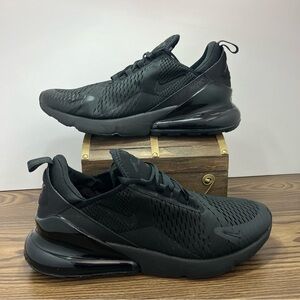 Nike Air Max 270 Mens Size 12 Triple Black Shoes Sneakers AH8050-005 Comfortable